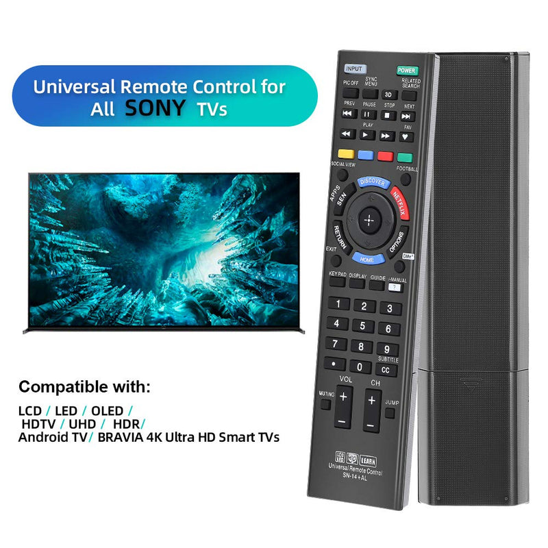 [Australia - AusPower] - Universal Remote Control for Sony TV Remote All Sony 4K Ultra HD Smart LED HDTV Smart bravia TVs with Netflix Buttons(SN-14+AL) 