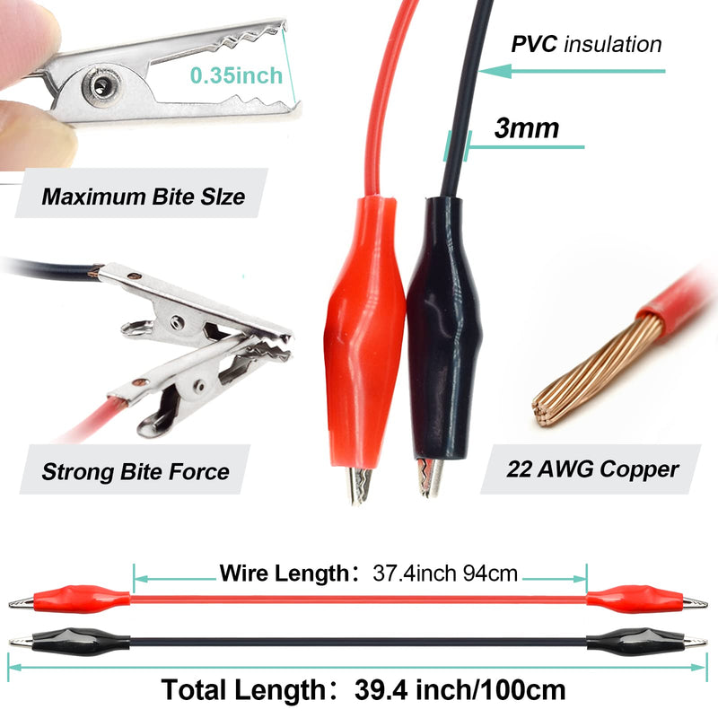 [Australia - AusPower] - 3Pack Alligator Clips with Wires Test Cable 
