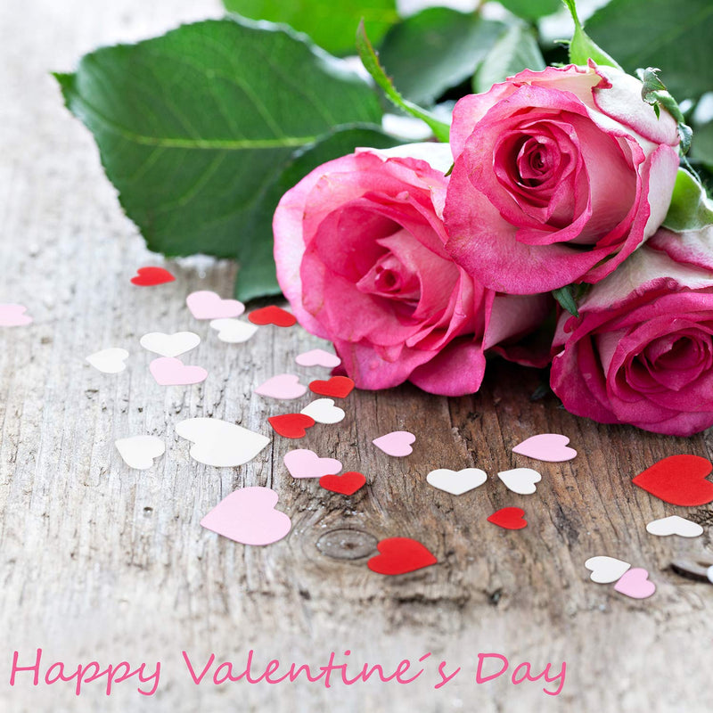 [Australia - AusPower] - Hotop 300 Pieces Mini Valentine's Heart Doilies and 500 Pieces Foam Heart Stickers Adhesive Stickers for Wedding Decoration Valentine's Day Party (Red Pink White) Red Pink White 