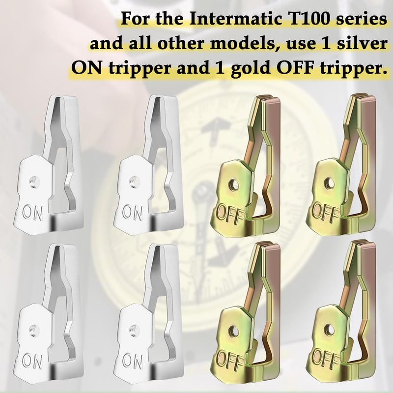 [Australia - AusPower] - HONSNKS Time Switch Trippers Replacement Kit Compatible with Intermatic 156T1978A Used for T100 Series Clock Dial Trippers Pool Timer Components, 2 Pack (Include 4 ON / 4 Off / 8 Screws) 