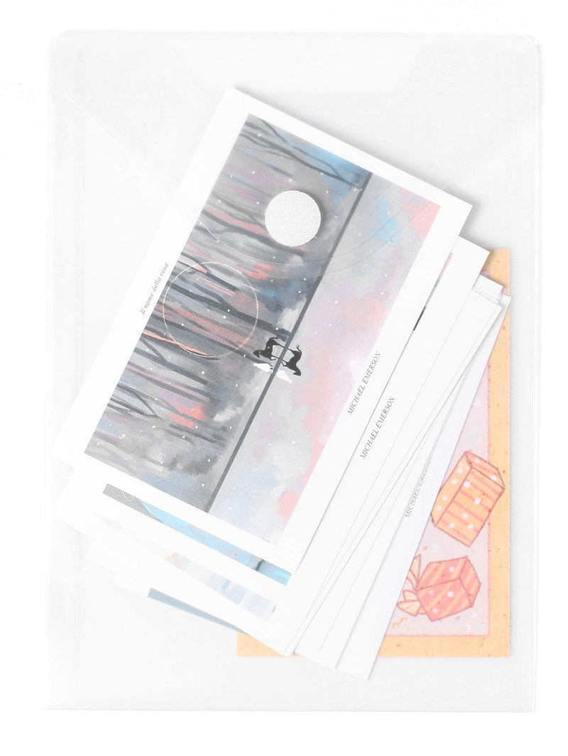 [Australia - AusPower] - YESSART 7x9 Clear Plastic Envelopes Hook Loop Closure Receipt Stickers Storage Holder 10 Pack (clear-10 pack) clear-10 pack 