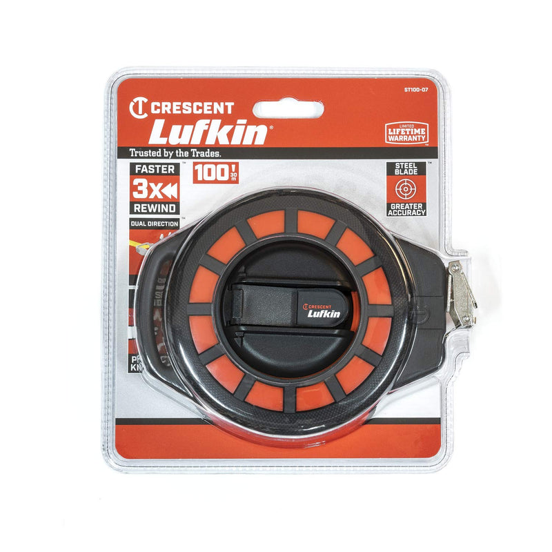 [Australia - AusPower] - Crescent Lufkin 3/8" x 100' Construction Steel Long Tape - ST100-07 