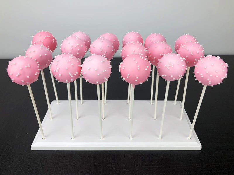 [Australia - AusPower] - Wood Cake Pop Stand Display - 18 Hole Lollipop Holder, Candy or Sucker Stand for Dessert Table of Wedding, Shower, Birthday Party, White - Fit 5/32" (4mm) Lollipop Sticks 