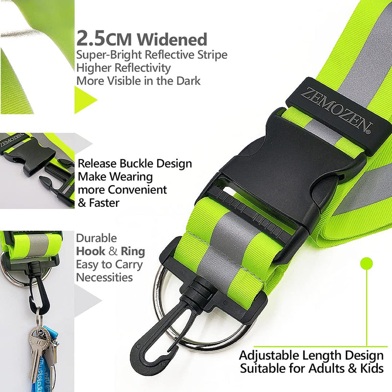 [Australia - AusPower] - High Visibility Safety Reflective Sash - A Perfect Substitute for Reflective Vest Reflective Jacket - Reflective Belt Adjustable, Stylish, Durable Night Safety Walking Gear for Men, Women, Kids 