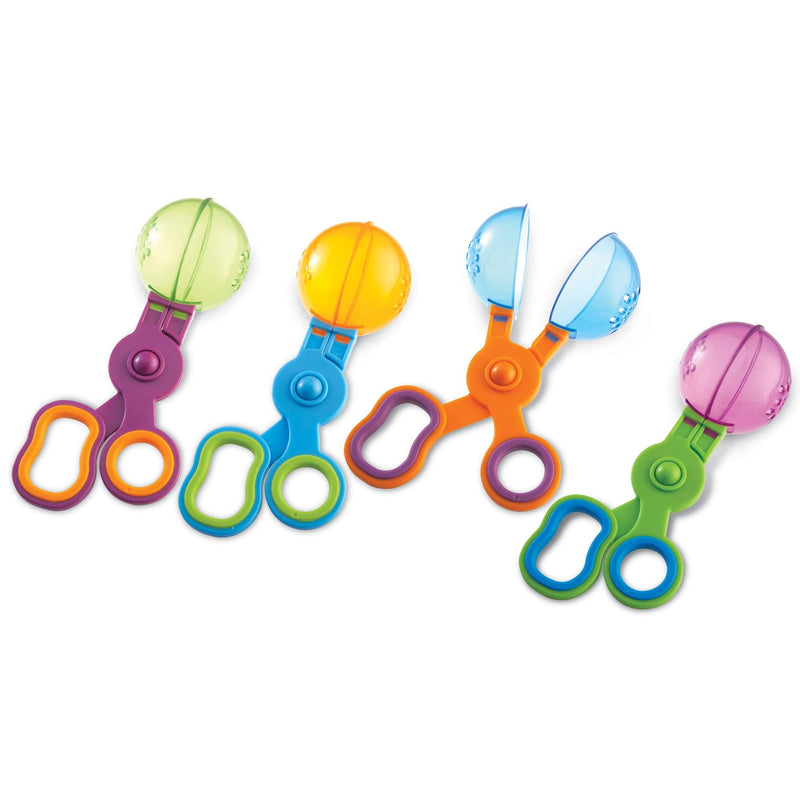 [Australia - AusPower] - Learning Resources Handy Scoopers - 4 Pieces, Ages 3+ Toddler Learning Toys, Fine Motor and Sensory Toys, Sand Box Toys for Toddlers, Kid Tweezers standart 