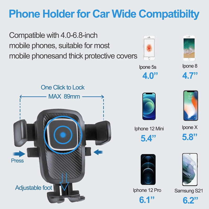 [Australia - AusPower] - Car Phone Holder,MUROSE Phone Holder for Car【Super Suction】,Adsorbable Windshield、 Instrument Panel、 Vent, Compatible with iPhone 12 11 Pro Max XS X XR 8 SE,Sony,Samsung&All 