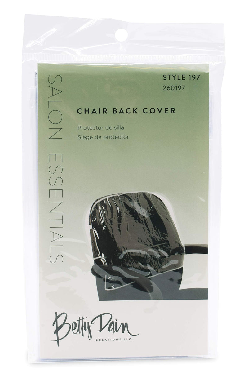 [Australia - AusPower] - Betty Dain Deluxe Chair Back Cover, Round, Prevents Damage to Spa / Salon Upholstery from Stains, Chemicals, Moisture, and Wear, Fits Most Salon Chairs, Clear, 21.5 x 16 x 3 1 Count (Pack of 1) 