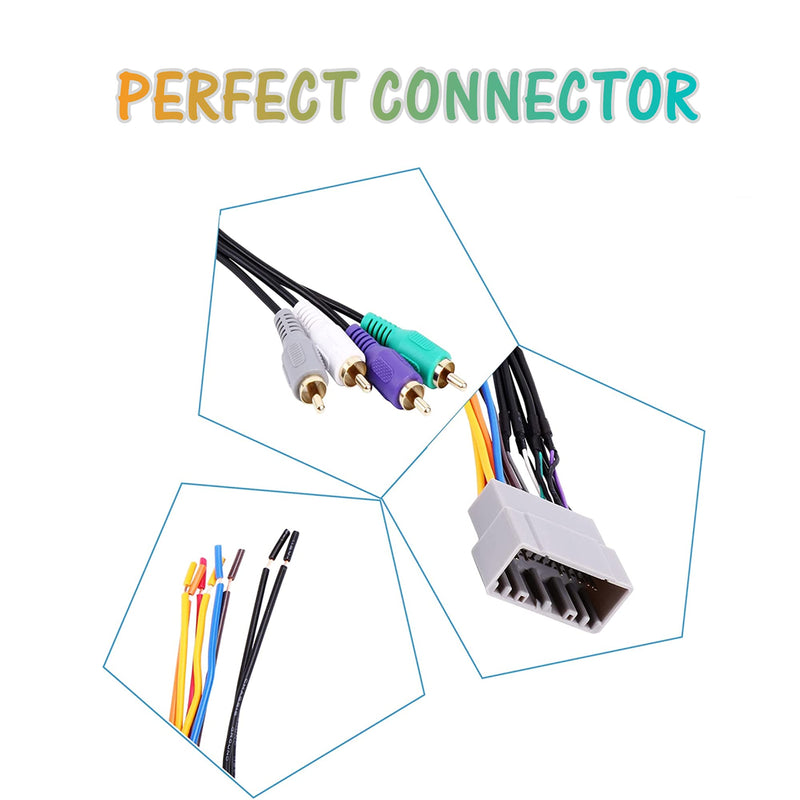 [Australia - AusPower] - RDBS AMP Amplifier Intergration Wire Harness RCA Plug Aftermarket Stereo Radio to Connect OEM Cable Harness Fit for 2002-2007 Chrysler/Dodge/Jeep 