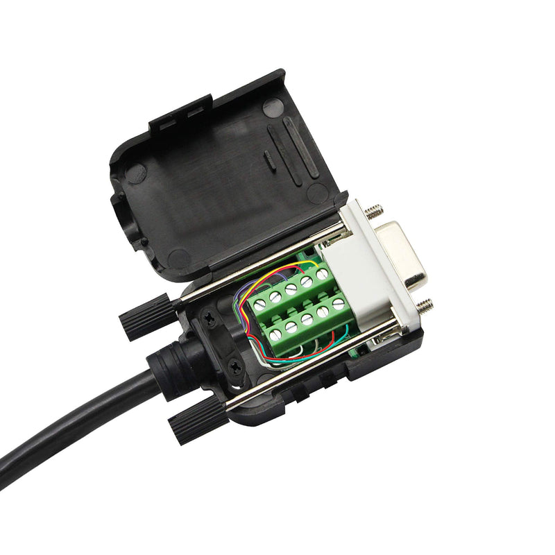 [Australia - AusPower] - SinLoon DB9 Connector Adapter RS232 Serial Port D-SUB Adapter Plate Breakout Board Solder-Free (1-Pair Male+Female with Screwdriver ，White Rubber Core) 