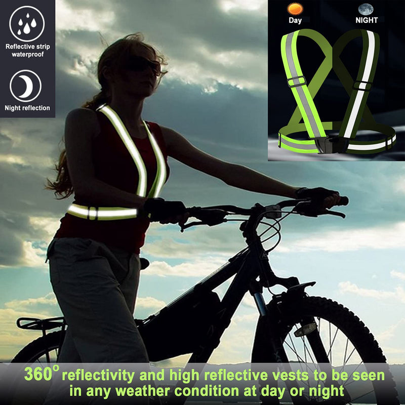 [Australia - AusPower] - AUOON Reflective Running Vest,Reflective Vest Adjustable for Run,Cycle,Walk, Outdoor,Breathable Waterproof Lightweight 2 Pack 