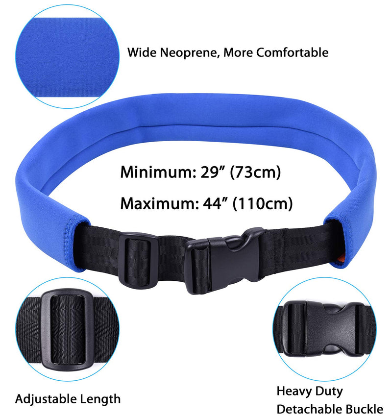 [Australia - AusPower] - Wisdompro Swim Training Belts, Swim Bungee Cords Resistance Bands, Swim Tether Stationary Swimming, Swim Harness Static Swimming Belt - Blue 