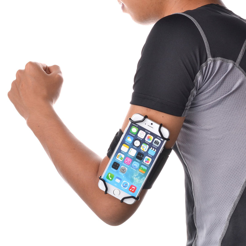 [Australia - AusPower] - TFY Open-Face Sport Armband + Key Holder for iPhone 5/5S & iPhone 6 / 6S, Black - (Open-Face Design - Direct Access to Touch Screen Controls) 