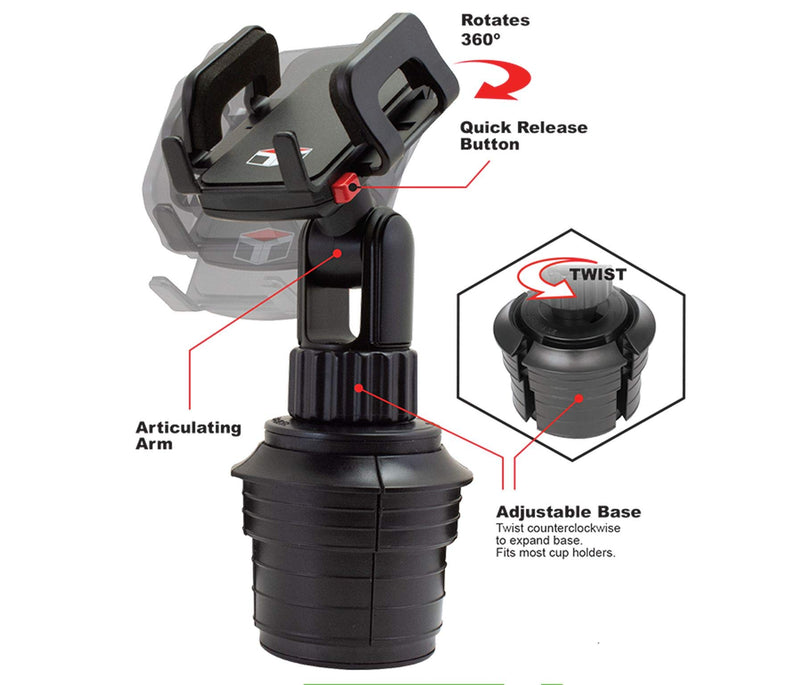 [Australia - AusPower] - Tuff Tech Cradle Cup Mount Phone Holder (23385) 