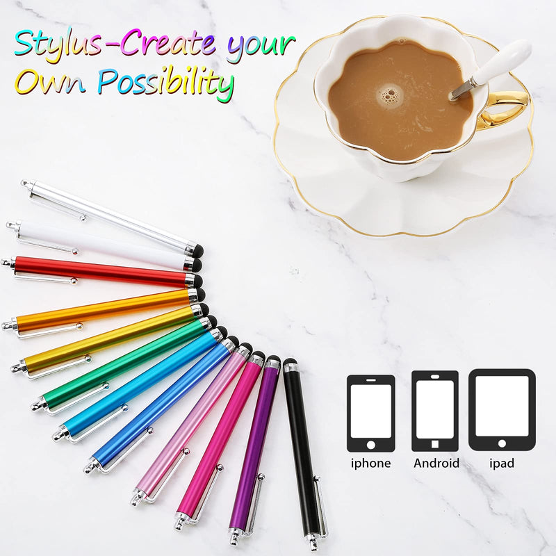 [Australia - AusPower] - Stylus Pens for Touch Screens,Stylus Pen Set of 36 for Universal Capacitive Touch Screens Devices, Compatible with iPhone, iPad, Tablet (Multicolor) Multicolor 