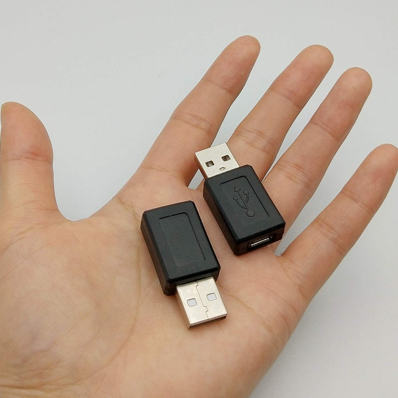 [Australia - AusPower] - USB 2.0 Male to Micro USB Female Connector Adapter (2 Pack) 