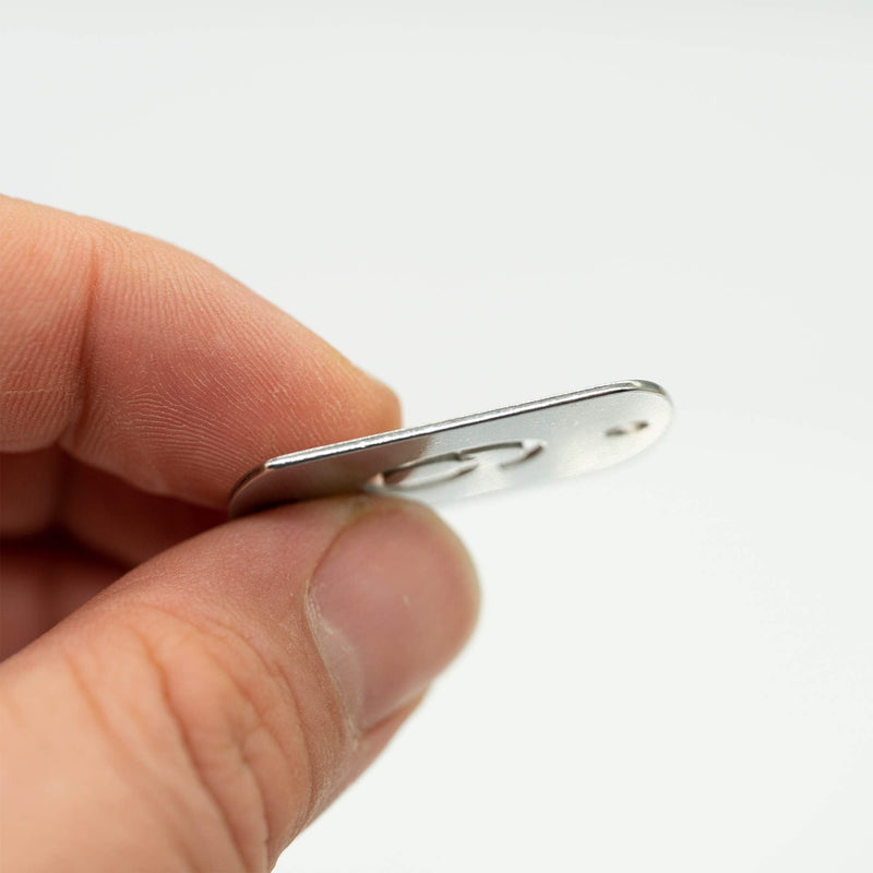 [Australia - AusPower] - StayMax Rectangular Hollowed Stainless Steel Number Tags Key Tags with Two Holes (1-10) 1-10 