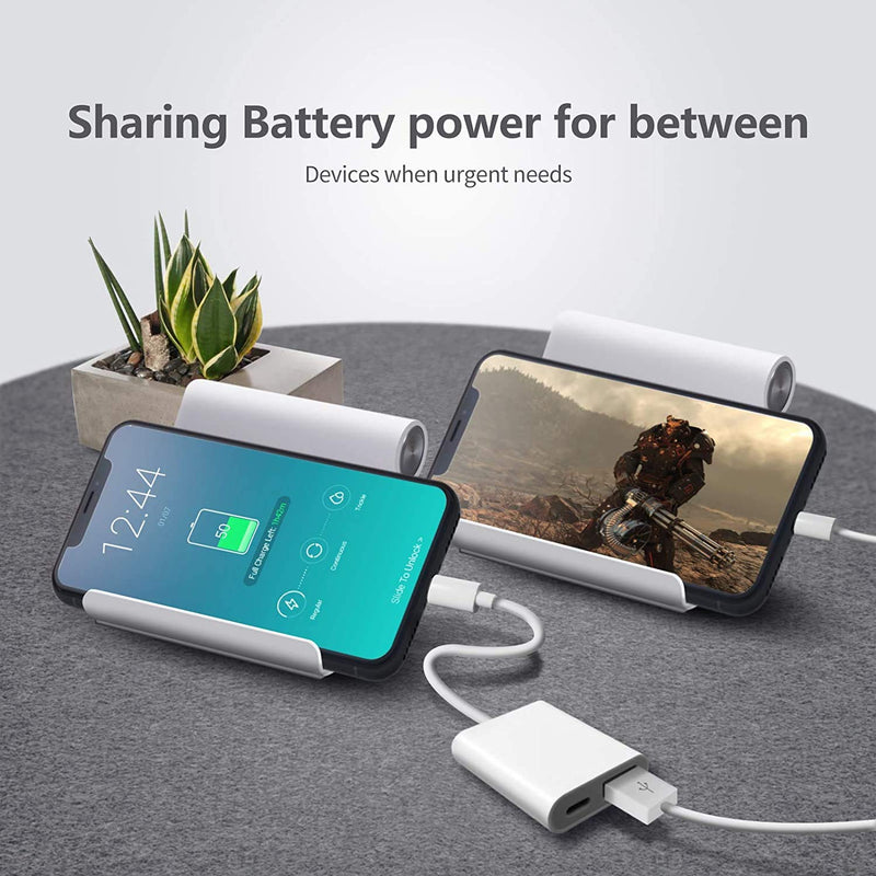 [Australia - AusPower] - [Apple MFi Certified] Lightning to USB OTG Adapter for iPhone, USB Camera Adapter with Fast Charging Port Compatible with iPhone/iPad/Card Reader/USB Flash Drive/Keyboard/Mouse, Portable USB Adapter 