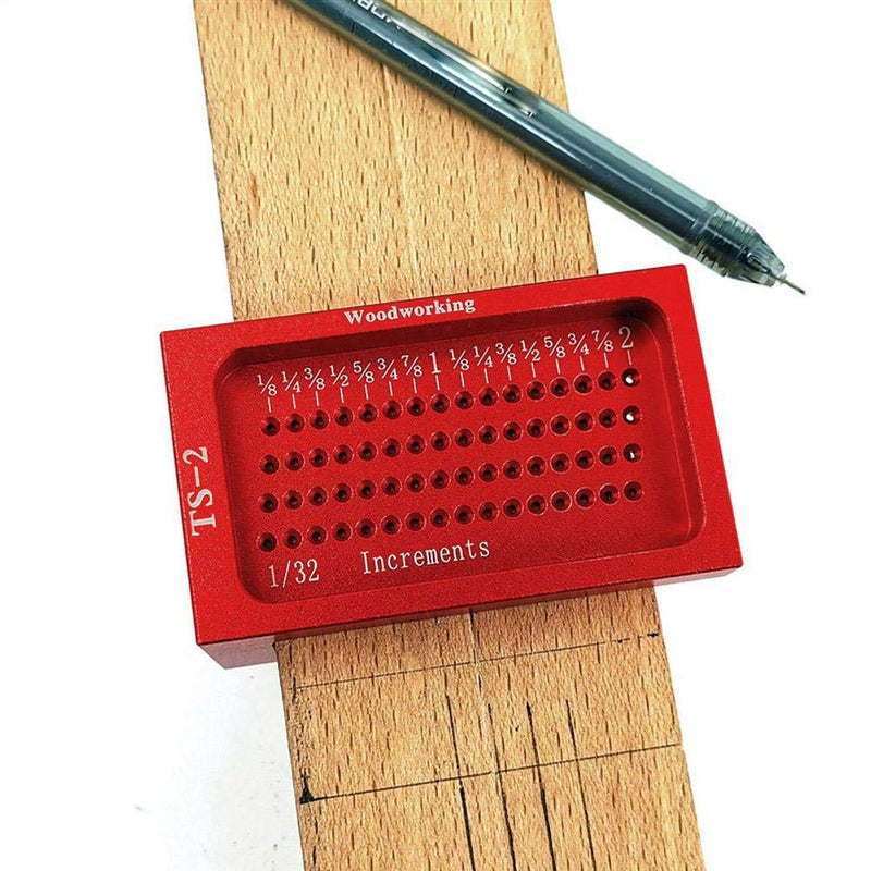 [Australia - AusPower] - YWBL-WH TS-2 Woodworking Cross Calibration Ruler, British System T Type Scribing Marking Gauge Linear Measurement Tool 