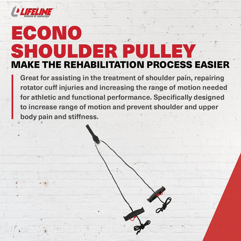 [Australia - AusPower] - Lifeline Econo Shoulder Pulley Over The Door Physical Therapy Exercies for Rehabilitation and Recovery Increase Mobility Stretching Rotator Cuff Frozen Shoulder 