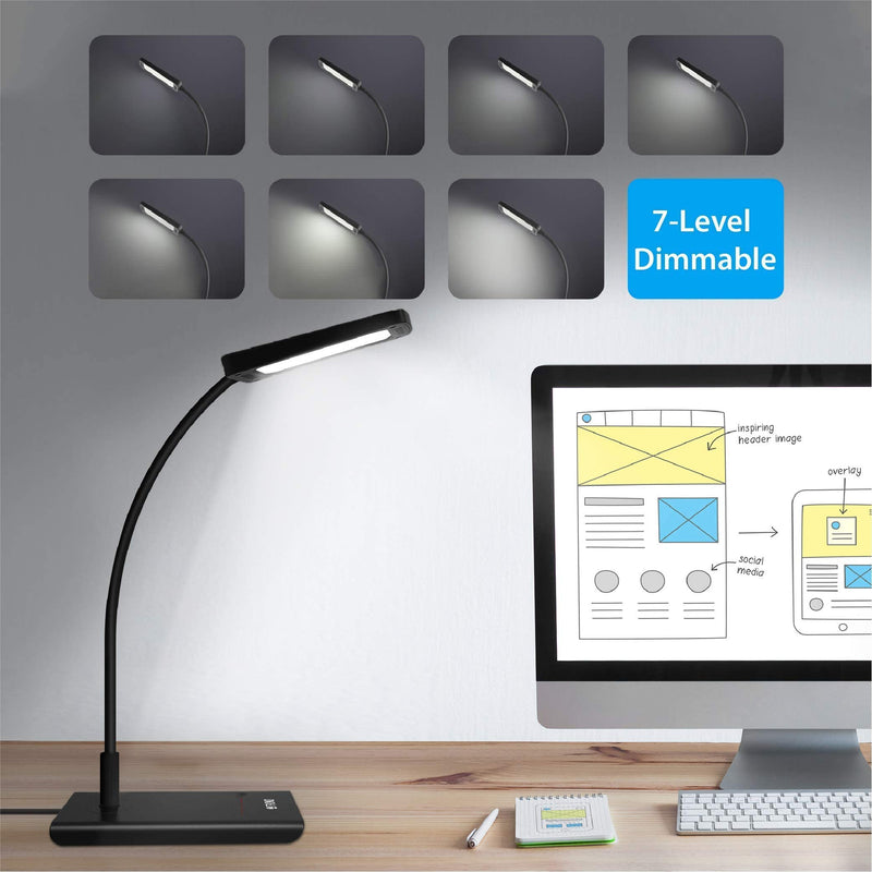 [Australia - AusPower] - TROND Eye-Care LED Desk Lamp Dimmable with Flexible Gooseneck Bundle TROND Wall Mountable Power Strip with USB 