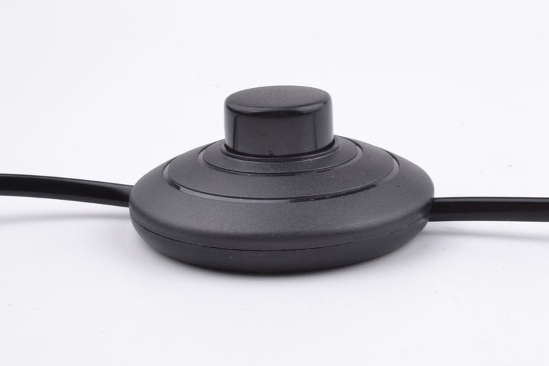 [Australia - AusPower] - Foot Pedal Push Switch Inline Lamp Light On-off Control Footswitch with Wire Plug (Black) 