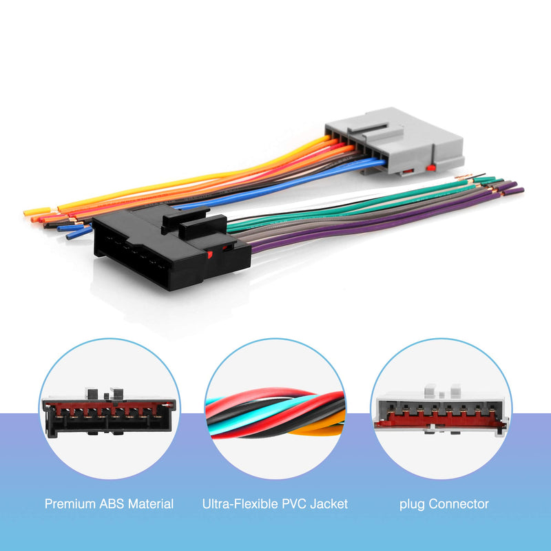 [Australia - AusPower] - RDBS Car Wire Harness Kit to Install Aftermarket Stereo Receiver Fit for 1986-2004 Ford Vehicles 