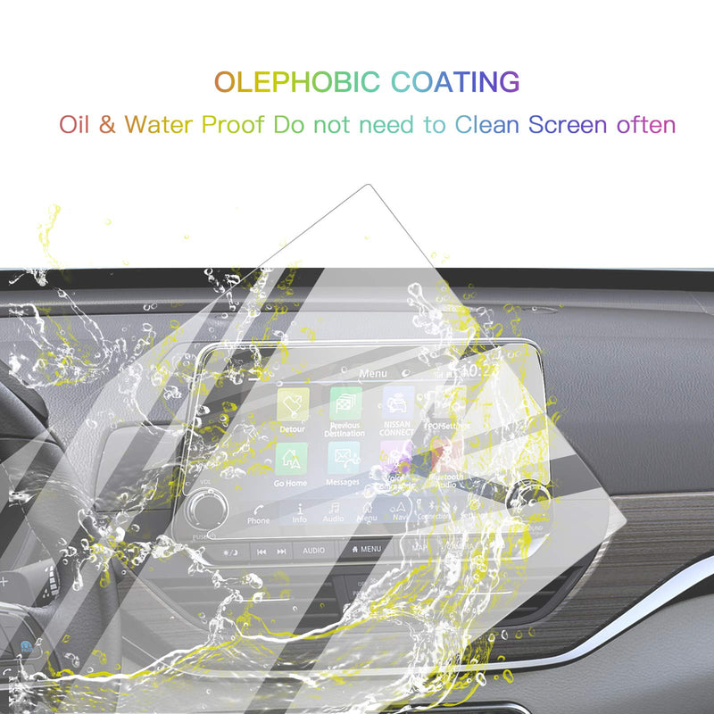 [Australia - AusPower] - Screen Protector Foils for 2021 Nissan Rogue S SL SV 8In Navigation Display Tempered Glass 9H Hardness Anti Glare & Scratch HD Clear LCD GPS Touch Screen Protective Film (8In) 