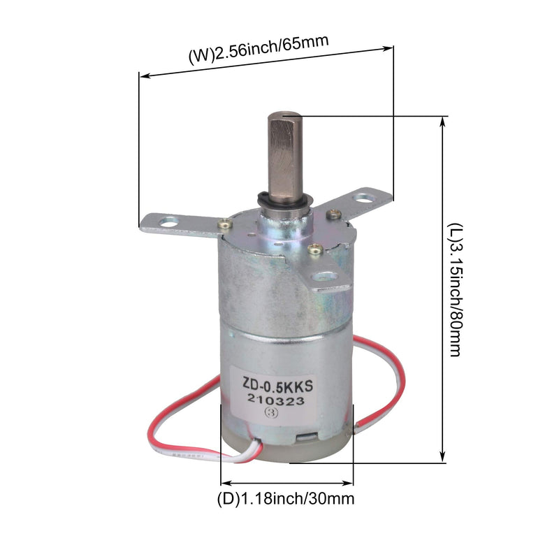 [Australia - AusPower] - BQLZR High Torque 12V DC 25 RPM Gear-Box Regulated Geared Motor for Electric Screwdrivers, Juicers, Shredders, DIY Mini Drill Presses,Cake Pan 
