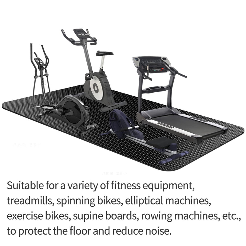 [Australia - AusPower] - Exercise Equipment Mat - Treadmill Mat, Exercise Bike Mat, Fitness Mat, Elliptical Mat, Jump Rope Mat, Yoga Mat, Gym Mat Use on Hardwood Floors and Carpet Protection Small - 47.3" x 23.6" 
