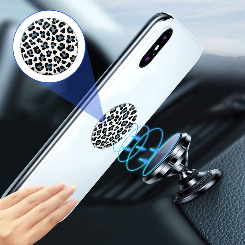 [Australia - AusPower] - 12 Pack Round Phone Magnet Sticker Metal Plate Mount Magnet Plate Disk for Cell Phone Iron Discs Magnetic Car Mounts with Replacement Sticker 