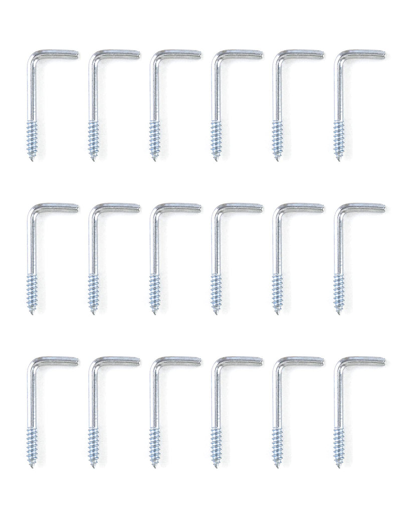 [Australia - AusPower] - QWORK 7-Shaped Screw Right-Angle Hook Screw, 50 PCS Set Carbon Steel Metal L Shape Self-Tapping Screws Hooks, 1-5/16" x 9/16" ( 34mmx15mm ) 1-5/16" x 9/16" (34mmx15mm) 