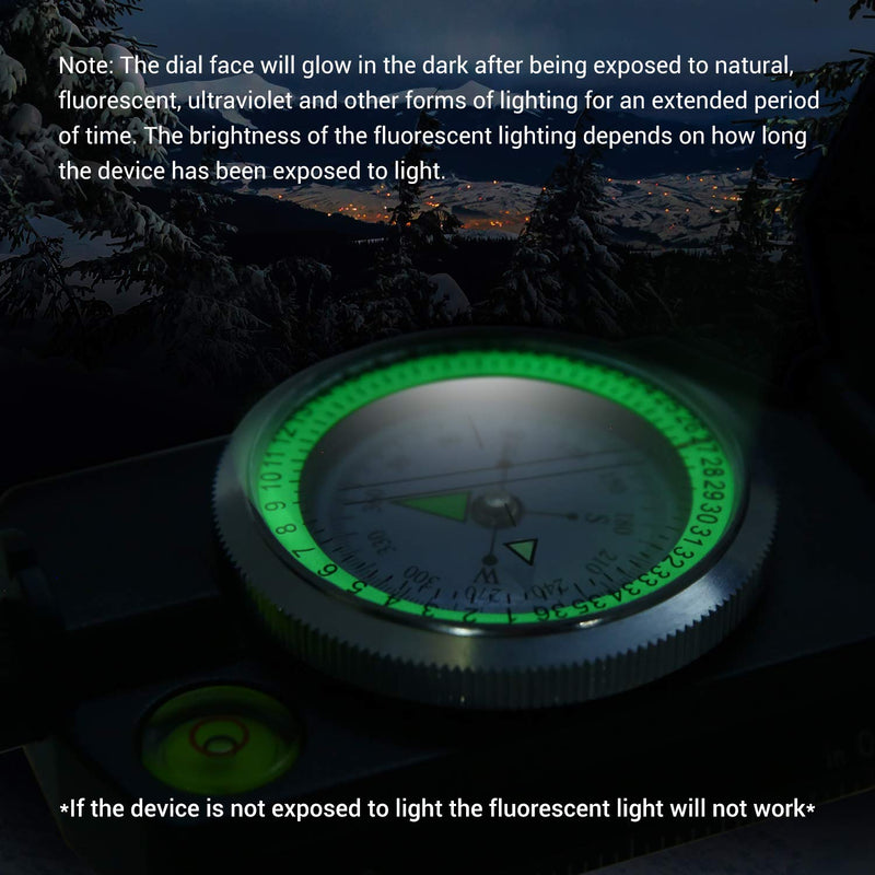 [Australia - AusPower] - Compass, Sportneer Compass Hiking Waterproof Compass Survival with Inclinometer Multifunctional Lensatic Military Compass with Distance Calculator for Camping Sighting Boy Scout Navigation 