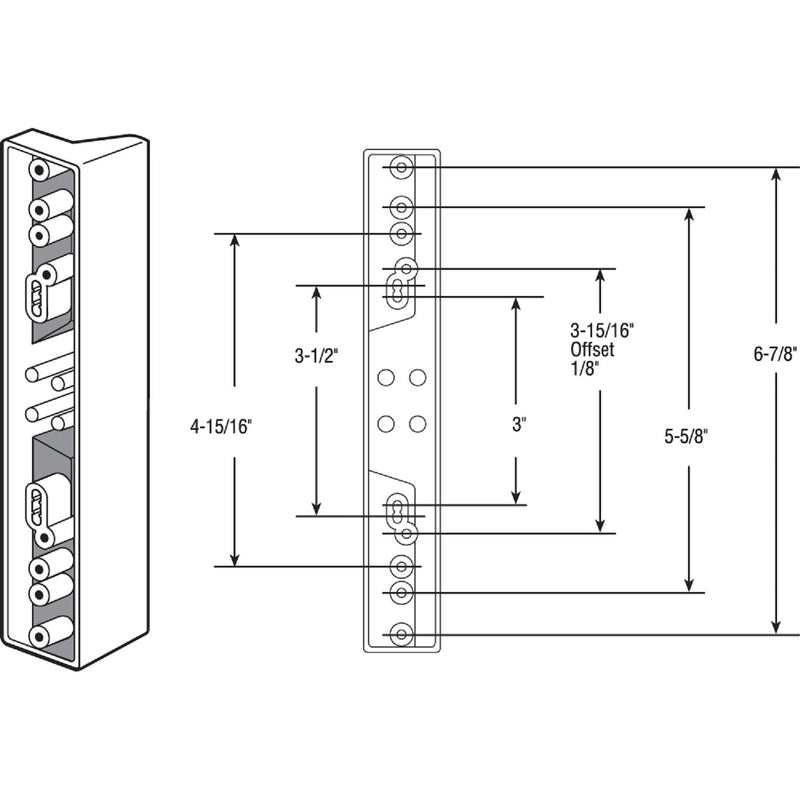 [Australia - AusPower] - PRIME-LINE Products C 1120 Sliding Door Outside Pull with Key, White/Diecast 