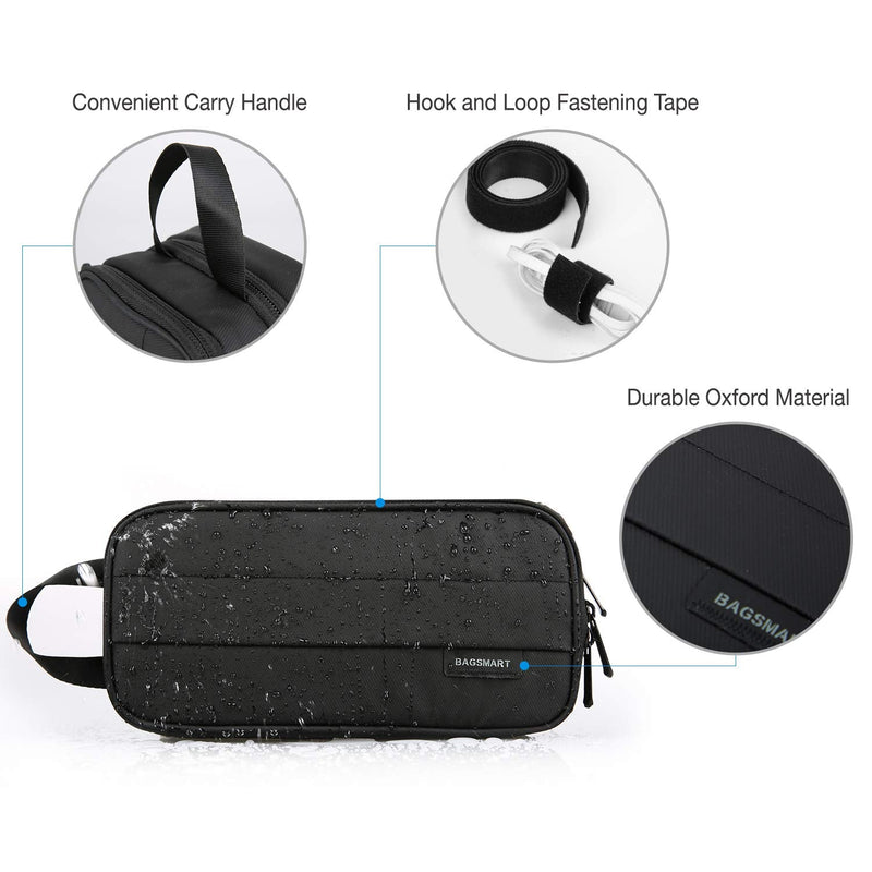 [Australia - AusPower] - BAGSMART Electronic Organizer,Travel Cable Organizer Black 