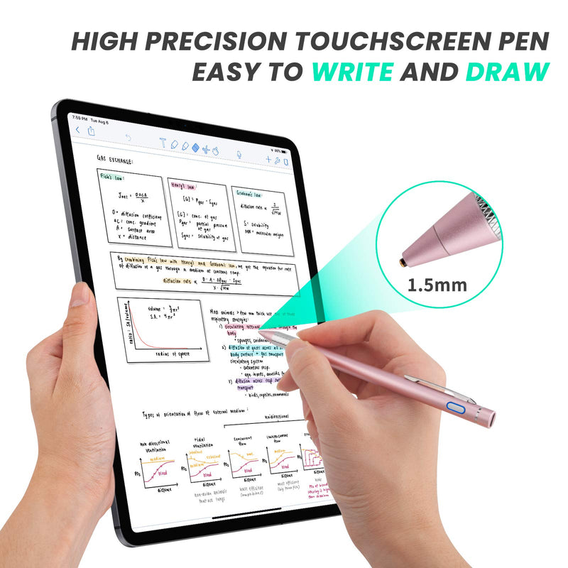 [Australia - AusPower] - Stylus Pen for Lenovo Yoga C940 14" Pencil, Rsepvwy Active Stylus Digital Pencil with 1.5mm Ultra Fine Tip Pen for Lenovo Yoga C940 Stylus,Pink 