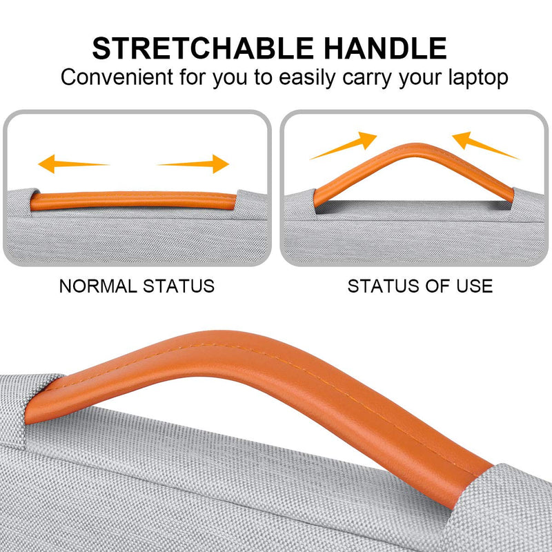 [Australia - AusPower] - Lacdo 360° Protective Laptop Sleeve Case for 15 inch New MacBook Air M2 2023 A2941, 15 inch MacBook Pro A1990 A1707, Dell XPS 15 Plus 2022-2020 Computer Bag, Shockproof, Water-Resistant, Gray New MacBook Air 15 Inch 