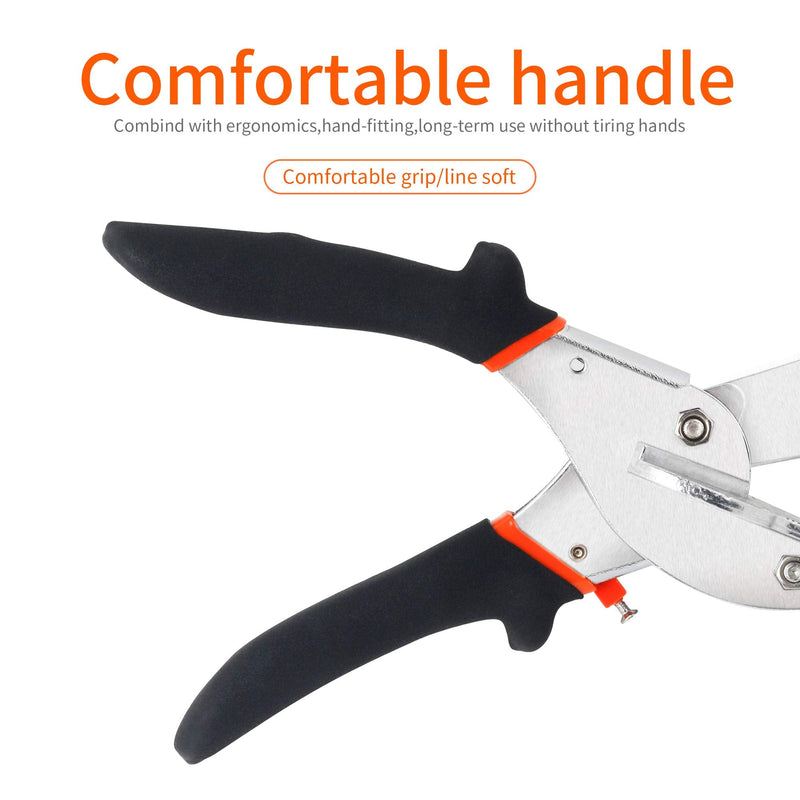 [Australia - AusPower] - GARTOL Miter Shears- Multifunctional Trunking Shears for Angular Cutting of Moulding and Trim, Adjustable at 45 To 135 Degree, Hand Tools for Cutting Soft Wood, Plastic, PVC, with Replacement blades 