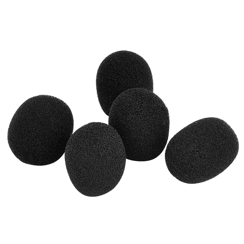 [Australia - AusPower] - eBoot 5 Pack Mini-size Lapel Headset Microphone Windscreen, Black 