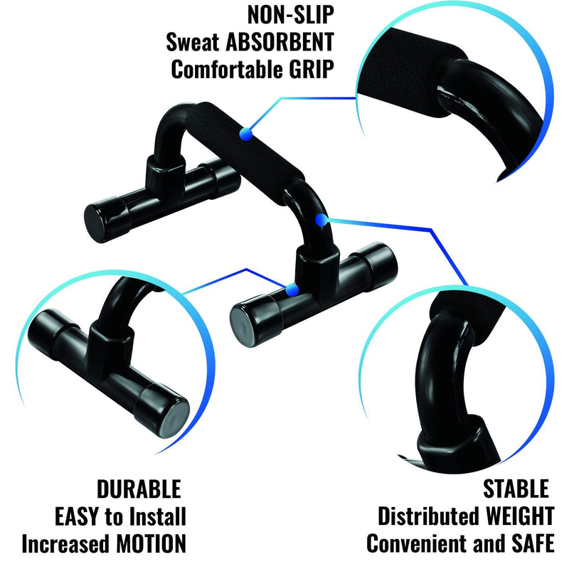 [Australia - AusPower] - Push Up Bars - Home Workout Equipment Pushup Handle With Cushioned Foam Grip and Non-Slip Sturdy Structure - The Push Up Handles for Floor are Great for Strength Workouts - Push Up Bars for Men Women 