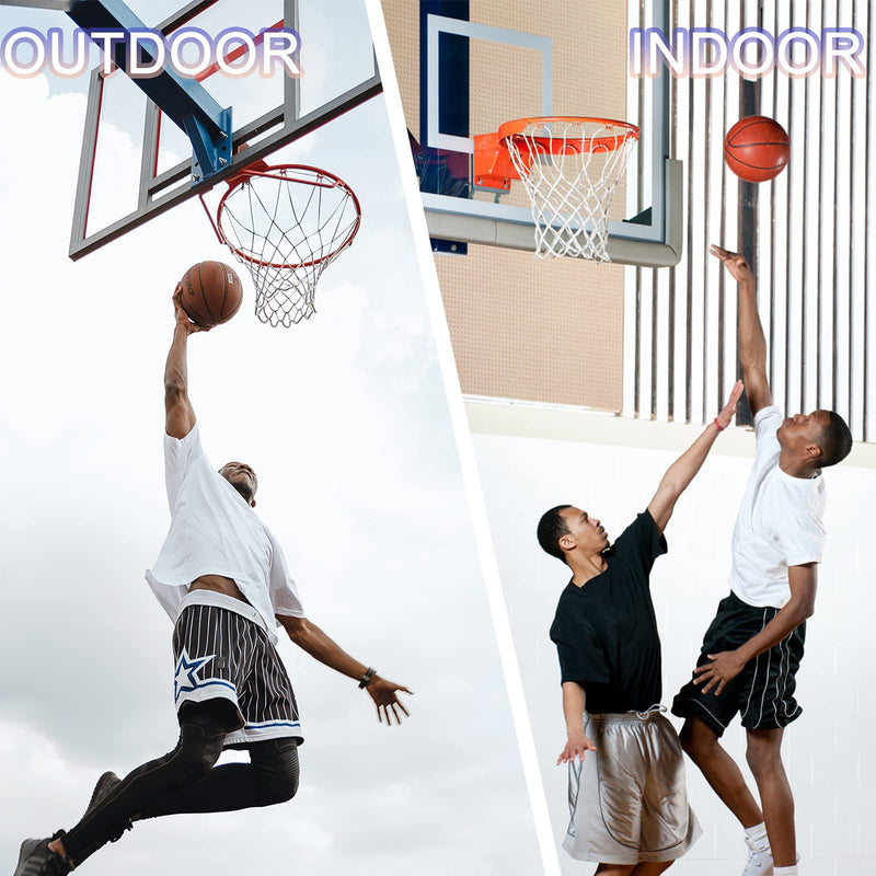 [Australia - AusPower] - LAO XUE Basketball Net Outdoor,(7.16 oz) Professional Heavy Duty Basketball Net Replacement,All Weather Anti Whip, Suitable for Outdoor Standard 12 Loops Basketball Hoop 