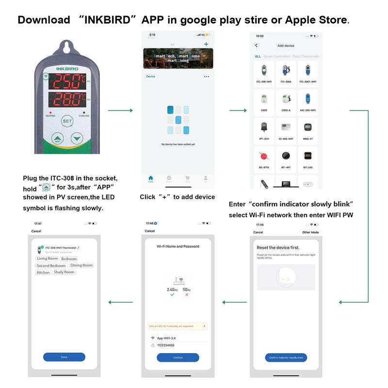 [Australia - AusPower] - Inkbird WiFi ITC-308 Digital Temperature Controller Thermostat Remote Monitoring Controlling Home Brewing Fermentation Breeding Incubation Greenhouse 