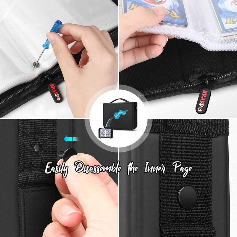 [Australia - AusPower] - Brappo Card Holder Book Carrying Case for PM Trading Cards, Holder Album Binder Compatible with 20 Premium 4-Pocket Pages, 320 Cards (KB-1-02) KB-1-02 