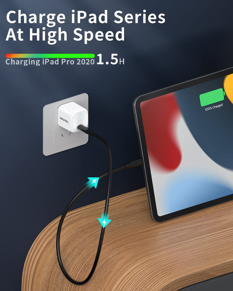 [Australia - AusPower] - Angkeel 33W USB C Charger PD 3.0 Super Fast Charging Block GaN Wall Charger Plug Quick Charge C Port Power Adapter for iPhone 13 Pro Max/12/11/XS, Galaxy S21 Ultra/S20, Pixel 6, MacBook Air, iPad Mini 