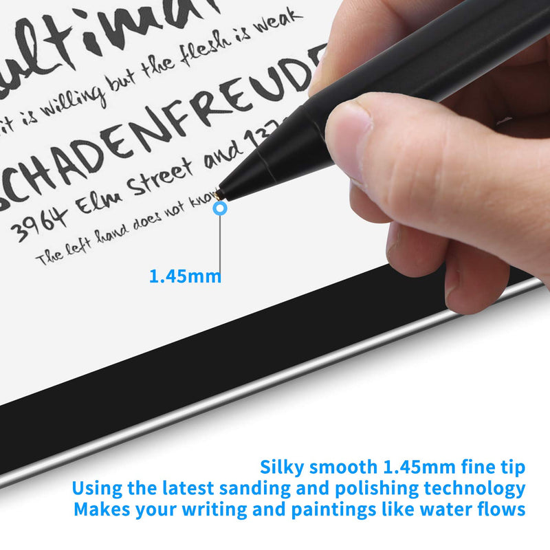 [Australia - AusPower] - Stylus Pens for iPhone 12 Pencil, Evach Active Digital Pen High Sensitivity Pencil with 1.5mm Ultra Fine Tip Stylus Pen for iPhone 12,Black 