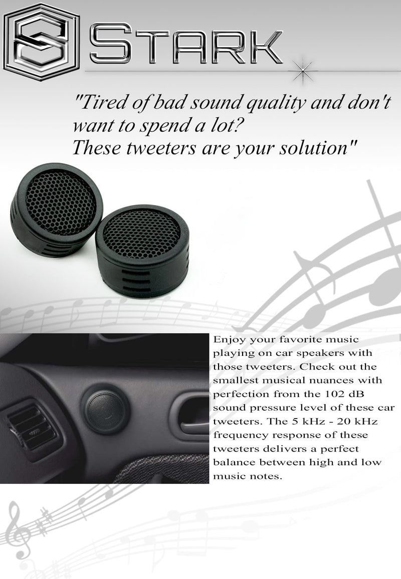 [Australia - AusPower] - High Performance 500W Super High Frequency Mini Car Tweeters - 2 Pairs Two Pairs 