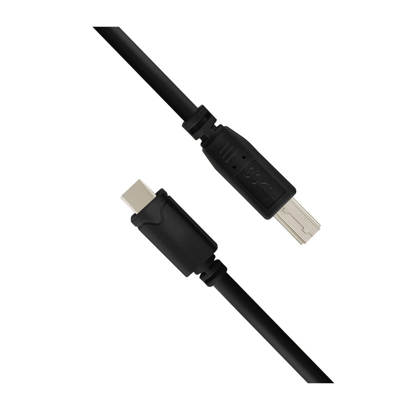 [Australia - AusPower] - VEBNER 20ft USB Type C to USB Type B 3.0 - Tethering Cable Compatible with MacBook Pro, HP, Dymo, Epson, Brother, Xerox, Lexmark, Canon, Samsung and More Black 