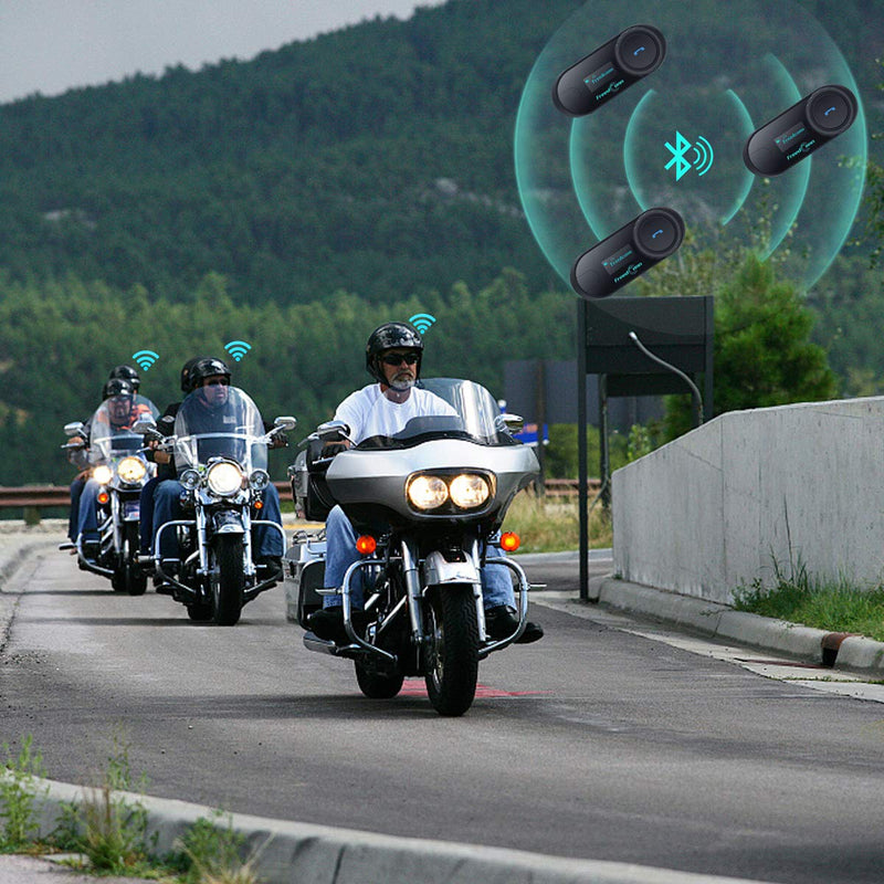 [Australia - AusPower] - Motorcycle Bluetooth Headset,FreedConn Bluetooth Motorcycle Headset TCOM-SC, Waterproof Intercom Helmet Communication Intercom Systems, LCD Screen 800M Two-Way Interphone with FM Radio (1 Pack) T-COMSC(1 pack) 