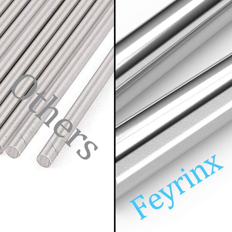 [Australia - AusPower] - Linear Motion Rods, FEYRINX 2PCS 8mm x 150mm (.315 x 5.9 inches) Case Hardened Chrome Linear Rail Shaft for 3D Printer, DIY, CNC - Metric h8 Tolerance 150mm long 8mm Diam 