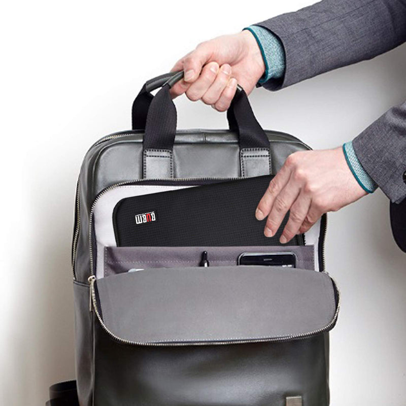 [Australia - AusPower] - BUBM Double Layer Electronic Accessories Organizer, Travel Gadget Bag for Cables, USB Flash Drive, Plug and More, Perfect Size Fits for iPad Mini (Medium, Black) Medium,2-layer 