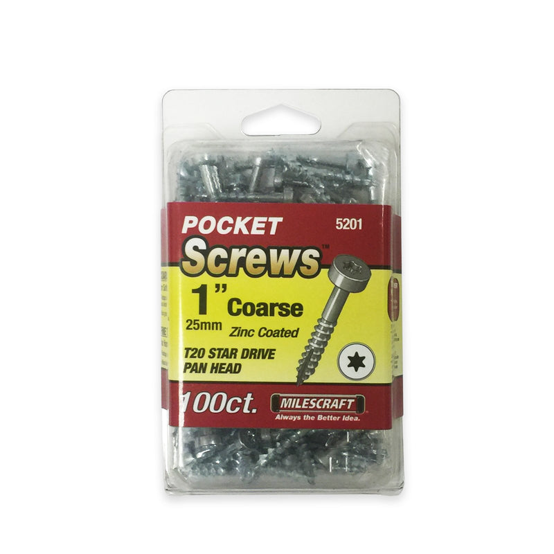 [Australia - AusPower] - Milescraft Torx Pocket Hole Screws - Self Tapping 1" 100 